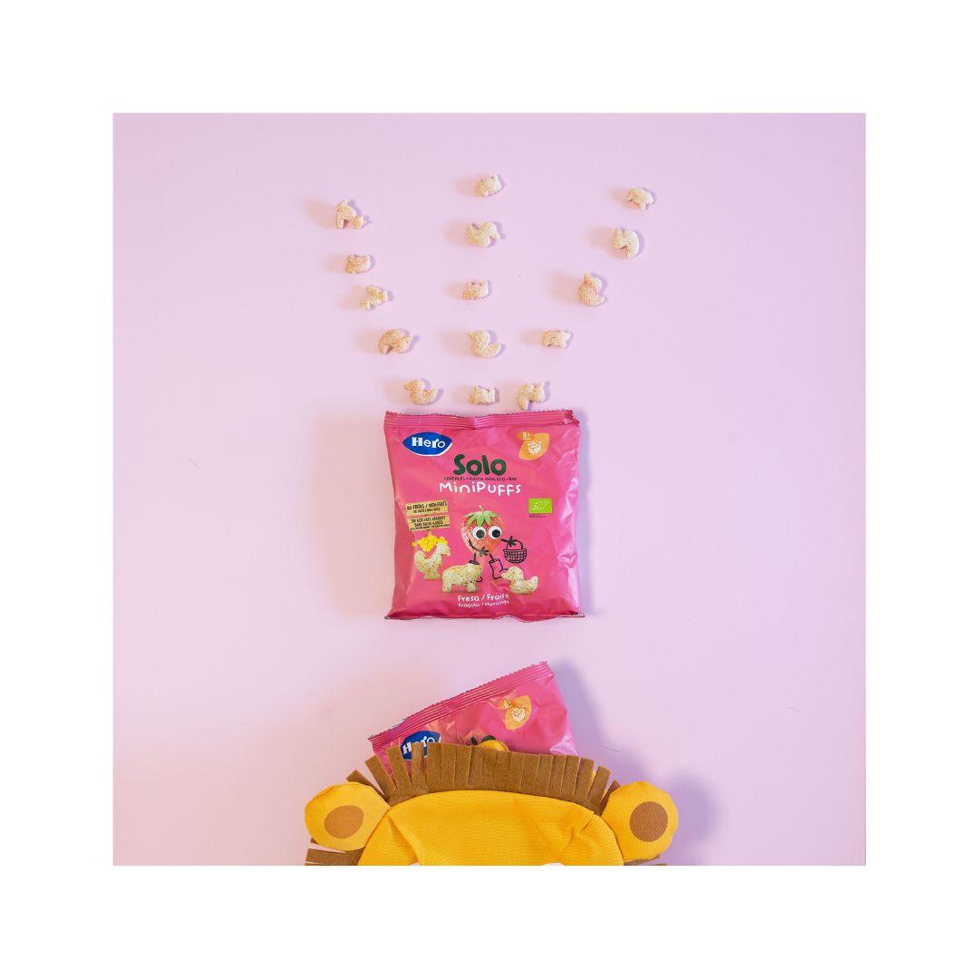 Ekologiska jordgubbssnacks 18 g – Hero Solo