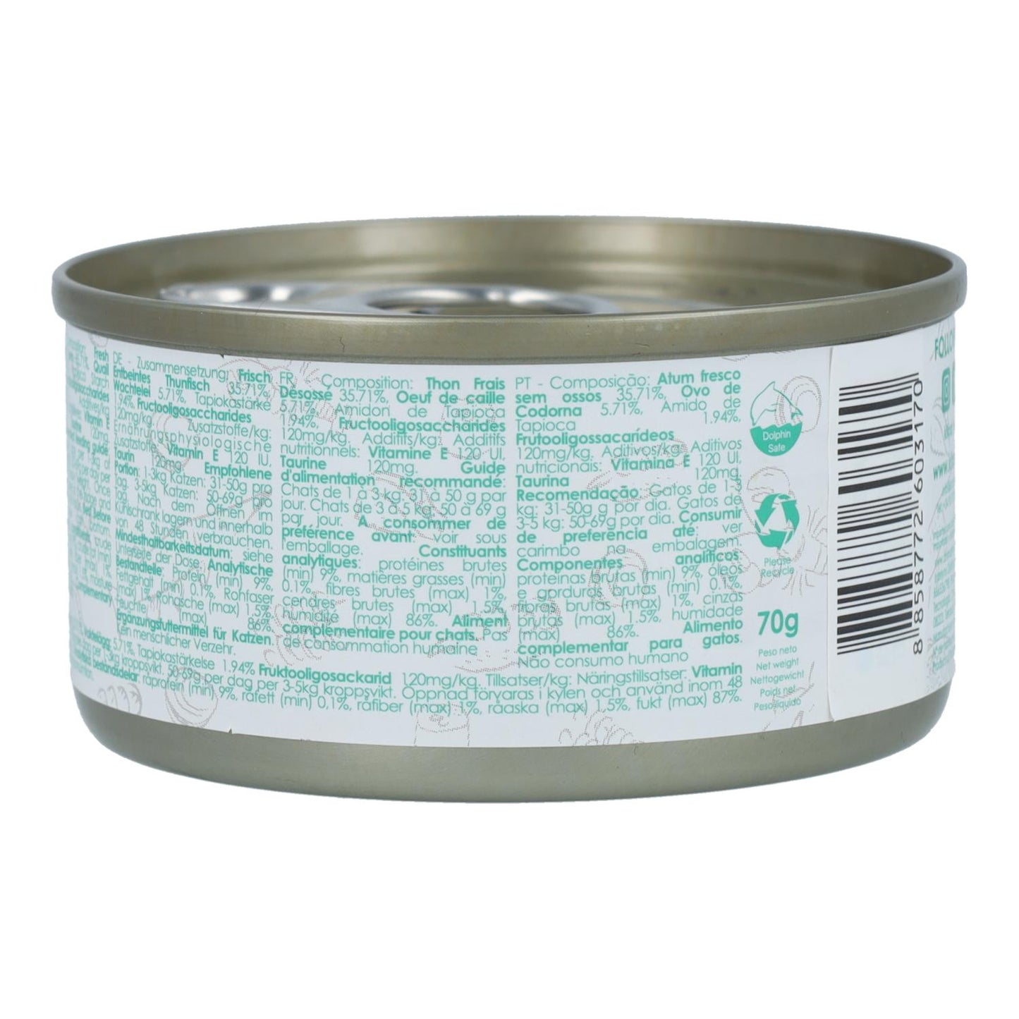 Kit Cat blikje Gravy - Tonijn & Kwartelei 70 g Natvoer voor katten in saus