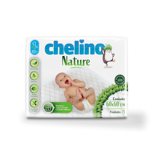 Babywickelauflage Chelino Nature 60 x 60, 25 Stück