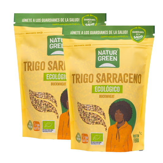 2er-Pack glutenfreier Bio-Buchweizen Naturgreen 500 g