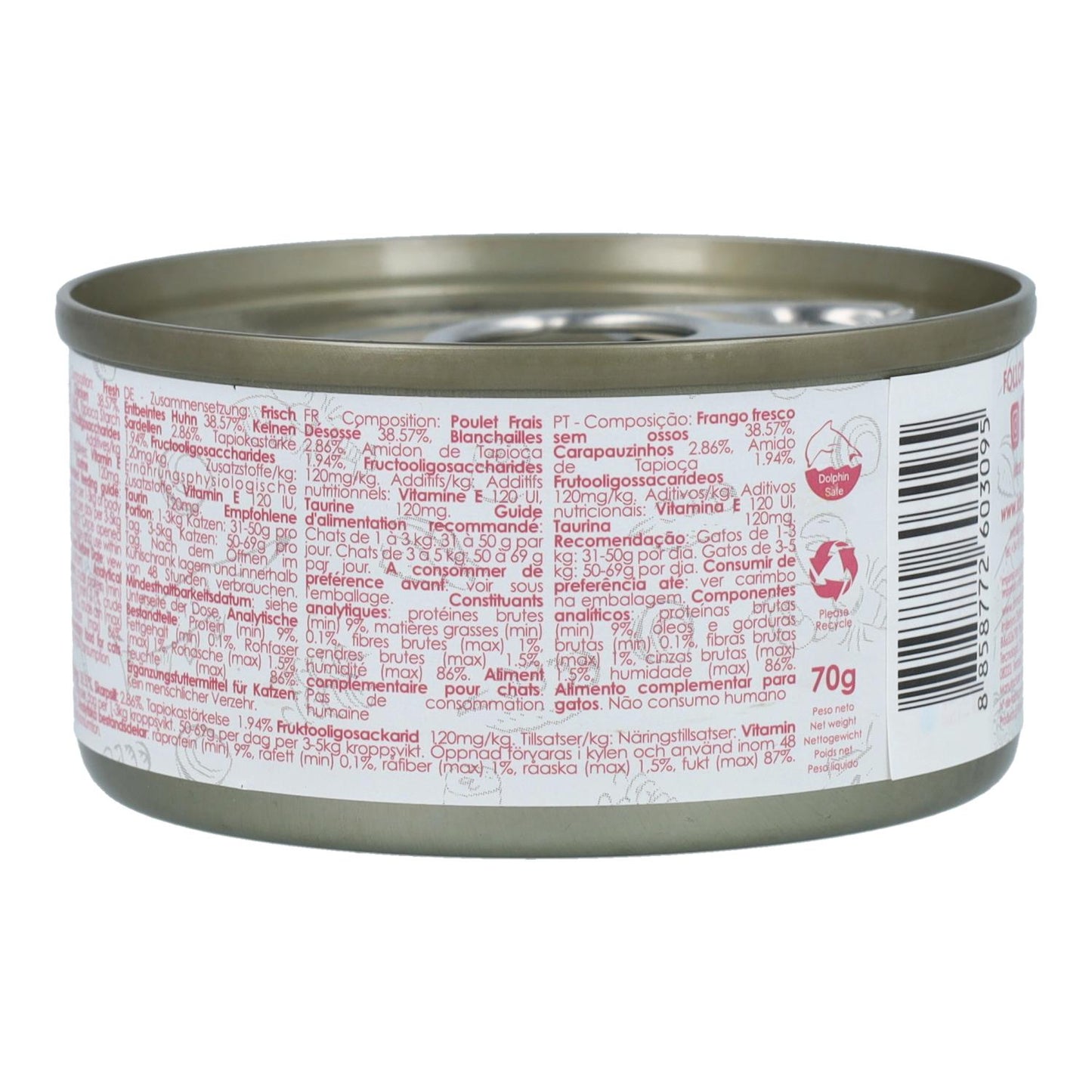 Kit Cat Lata Gravy - Pollo & Boquerón 70 g Comida húmeda para gatos en salsa