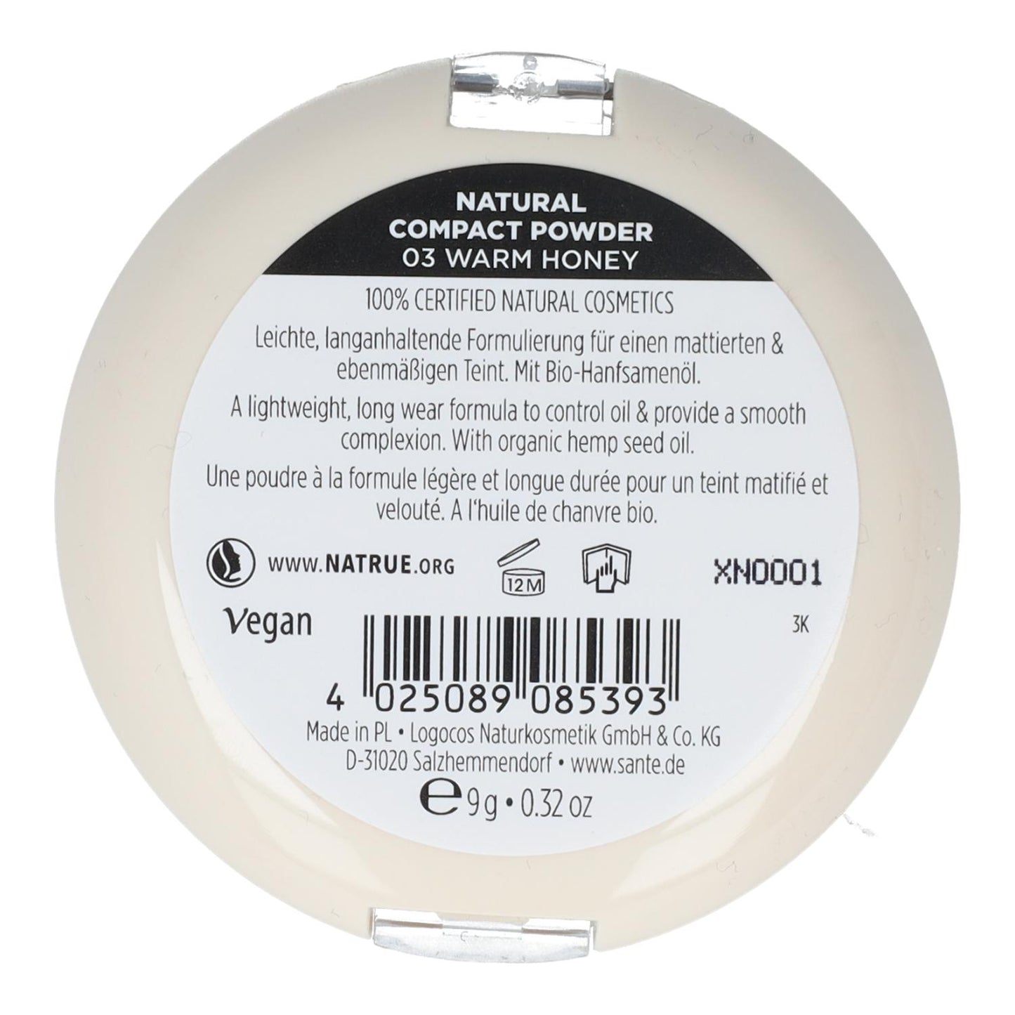 Make-up Compactpoeder nr. 3 Warn Honey Sante 9 g