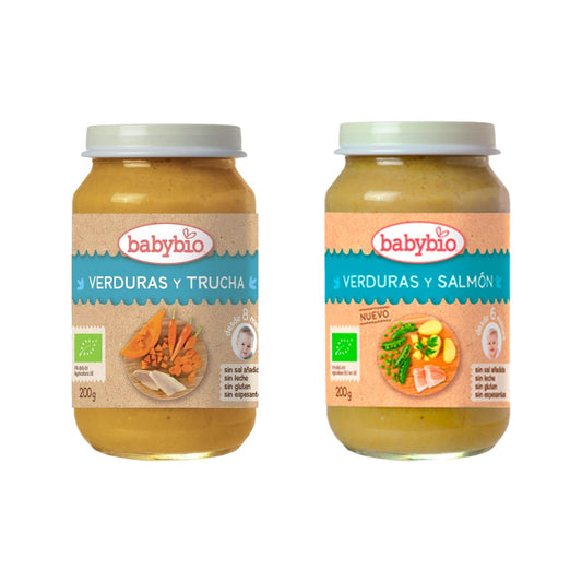 Pack of Organic Fish Meal Jars (from 6 months) babybio, 2 units