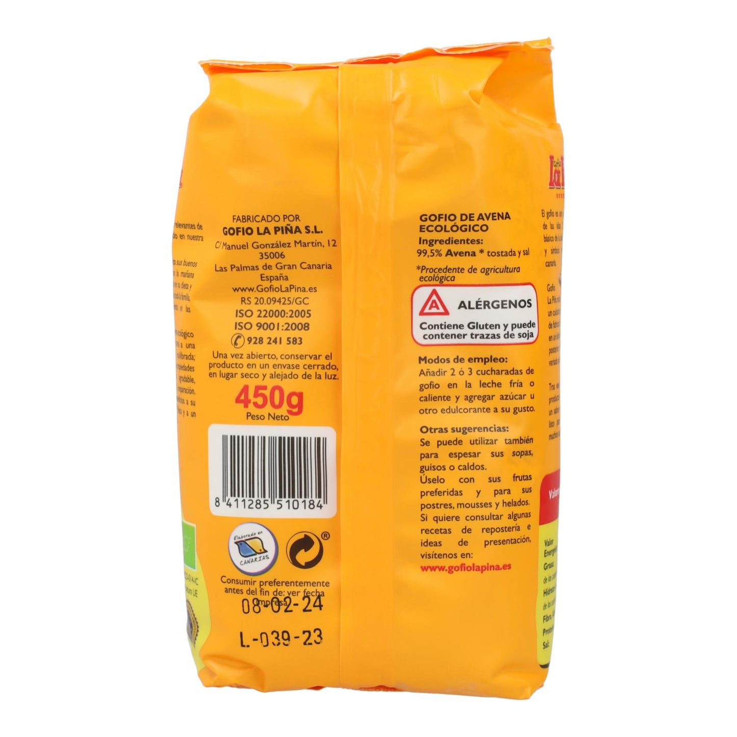Gofio z owsa La Piña 450 g