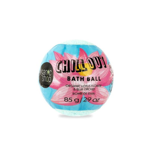 Bomba da bagno fiori di loto e orchidea blu biologici "Chill out", Organic Shop 85 g