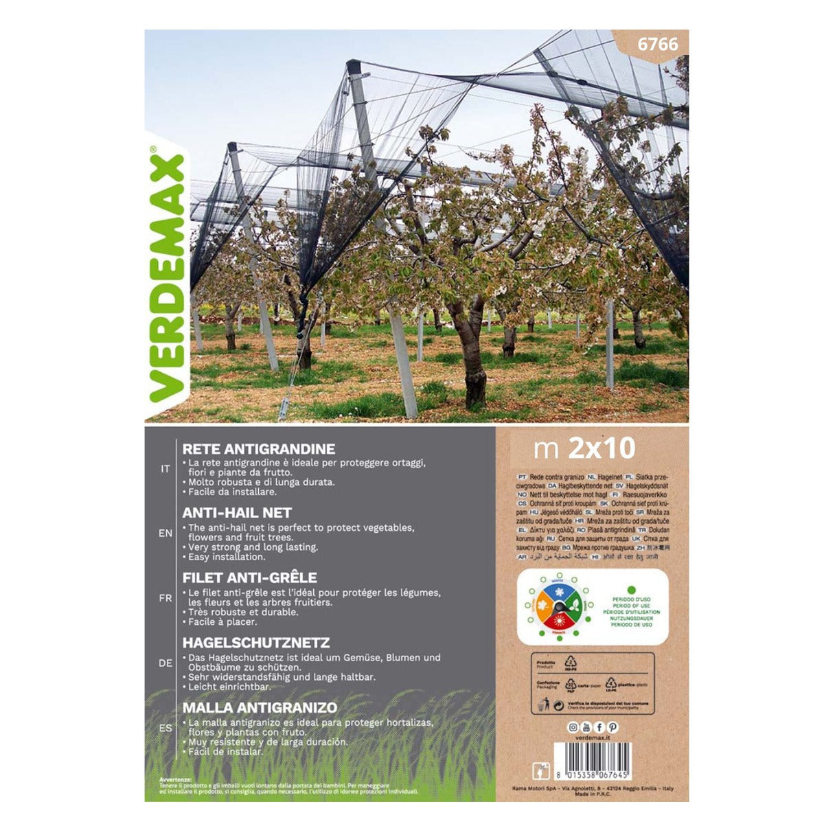 Hagelschutznetz Verdemax 2 x 20 m