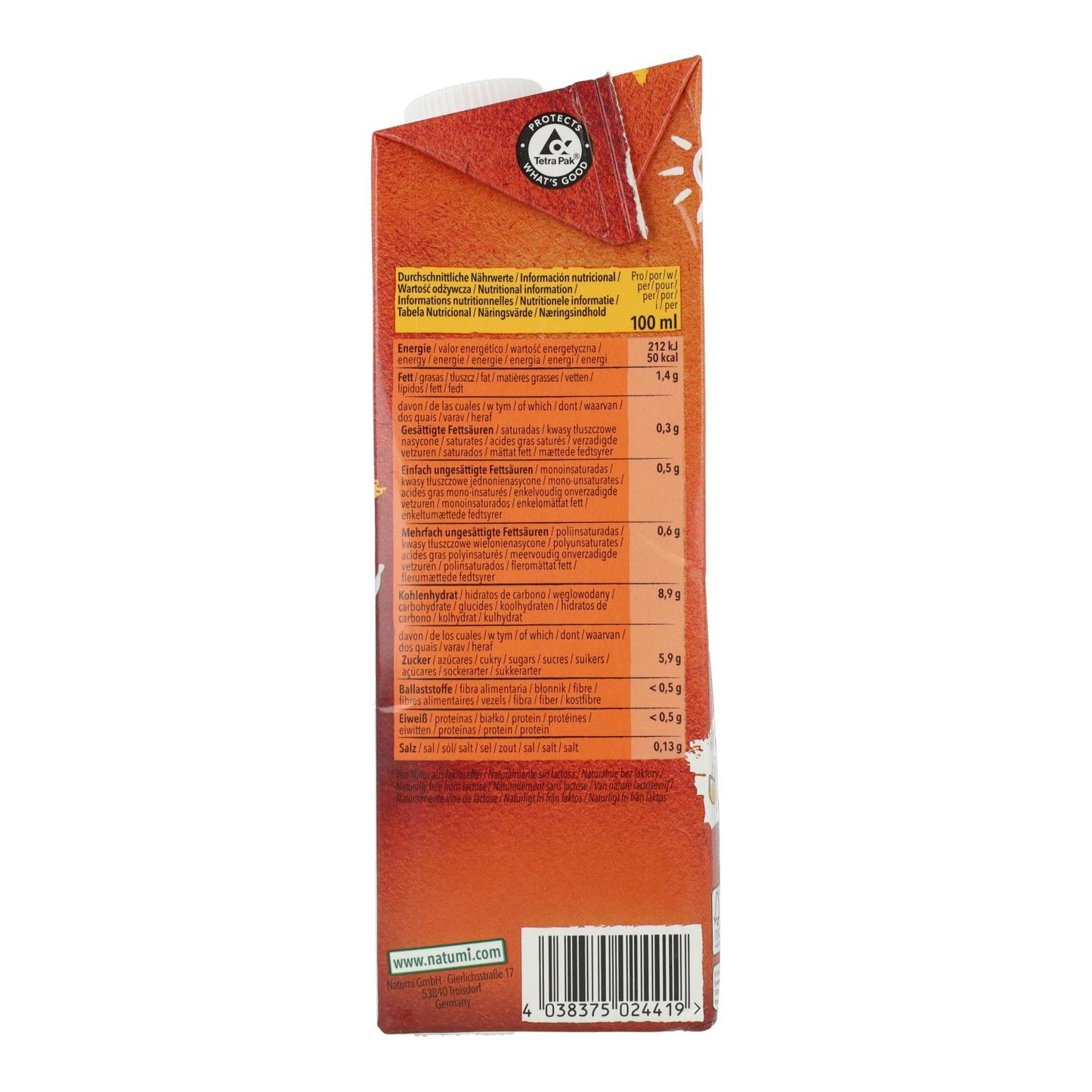 Bebida de Avena Vainilla Bio Natumi 1 L