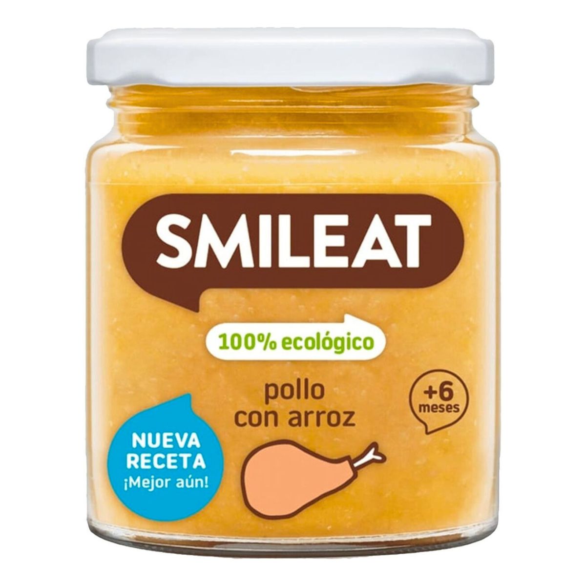 Bio-Glas Huhn mit Reis +6 Monate Smileat, 230 g