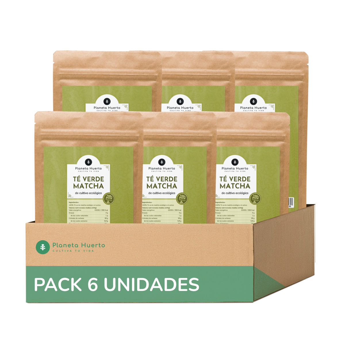 6xPack Matcha Theepoeder ECO Planet Orchard 70 g