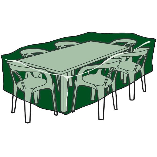 Housse rectangulaire pour tables et chaises en polyester 225 x 143 x 90 cm