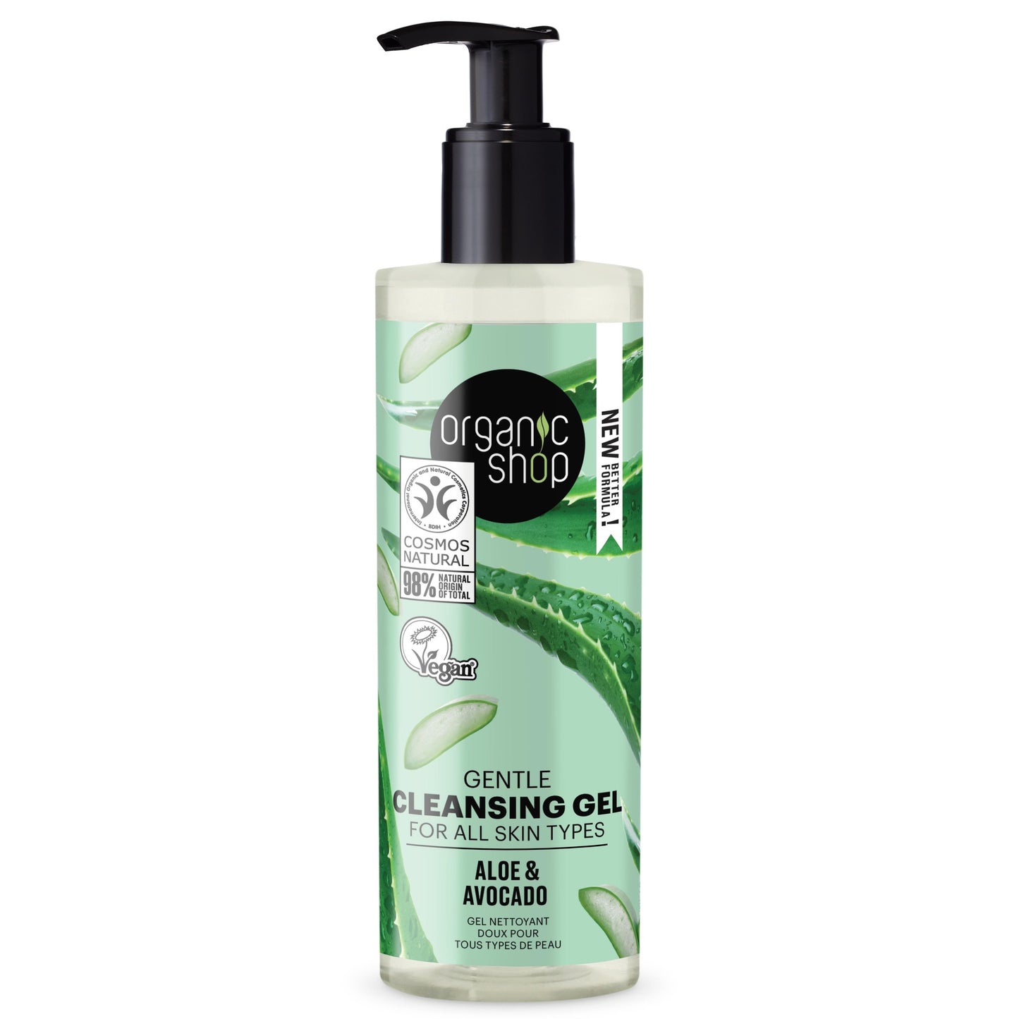 Organic Shop Gentle Aloe and Avocado Cleansing Gel 200 ml