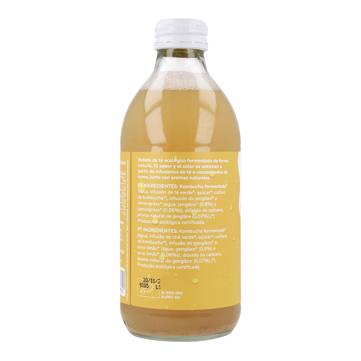 Kombucha ECO Gingembre et citronnelle Planeta Huerto 330 ml