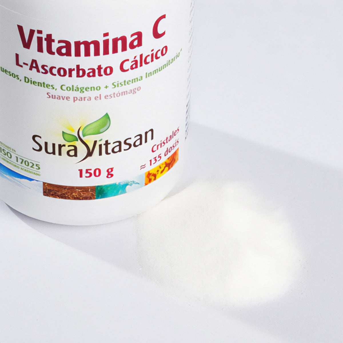 Vitamin C L-Ascorbate, Sura Vitasan, 150g