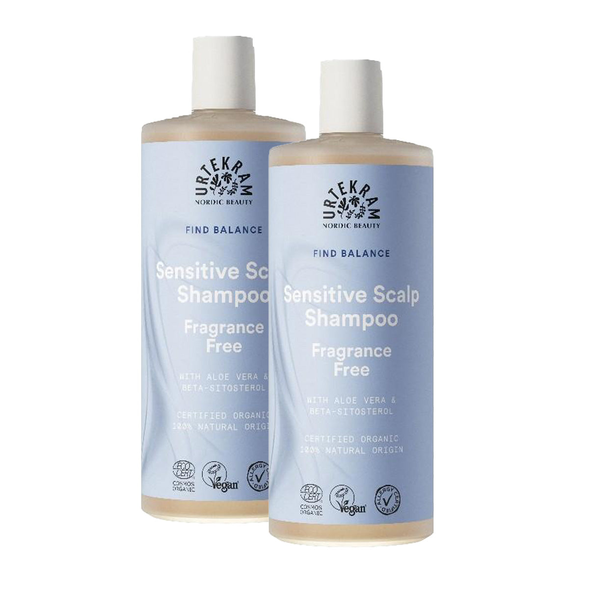 2er-Pack Urtekram Shampoo ohne Duftstoffe 500 ml