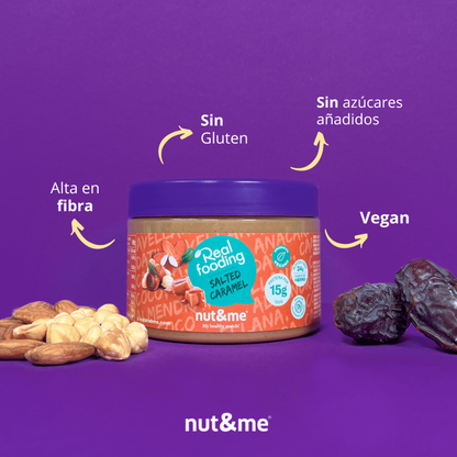 Realfooding salted caramel flavoured almond and hazelnut spread 250 g