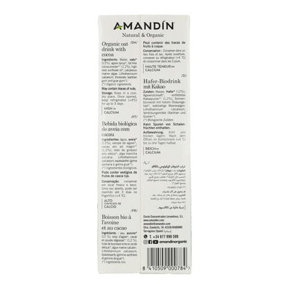 Pack 6 x Bebida de Avena con Cacao Amandin 1 L