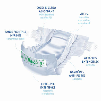T4 Maxi Nappies (7/18 kg) Tidoo, 50 units
