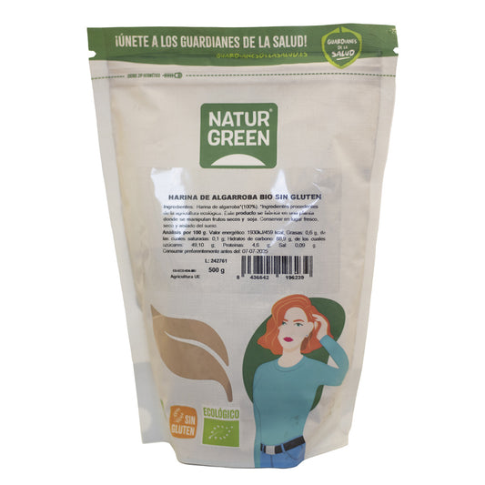 Farine de caroube bio sans gluten NaturGreen 500 g