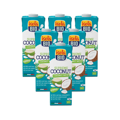 Pack 6 uds Bebida de Coco Supreme Bio Isola Bio 1L
