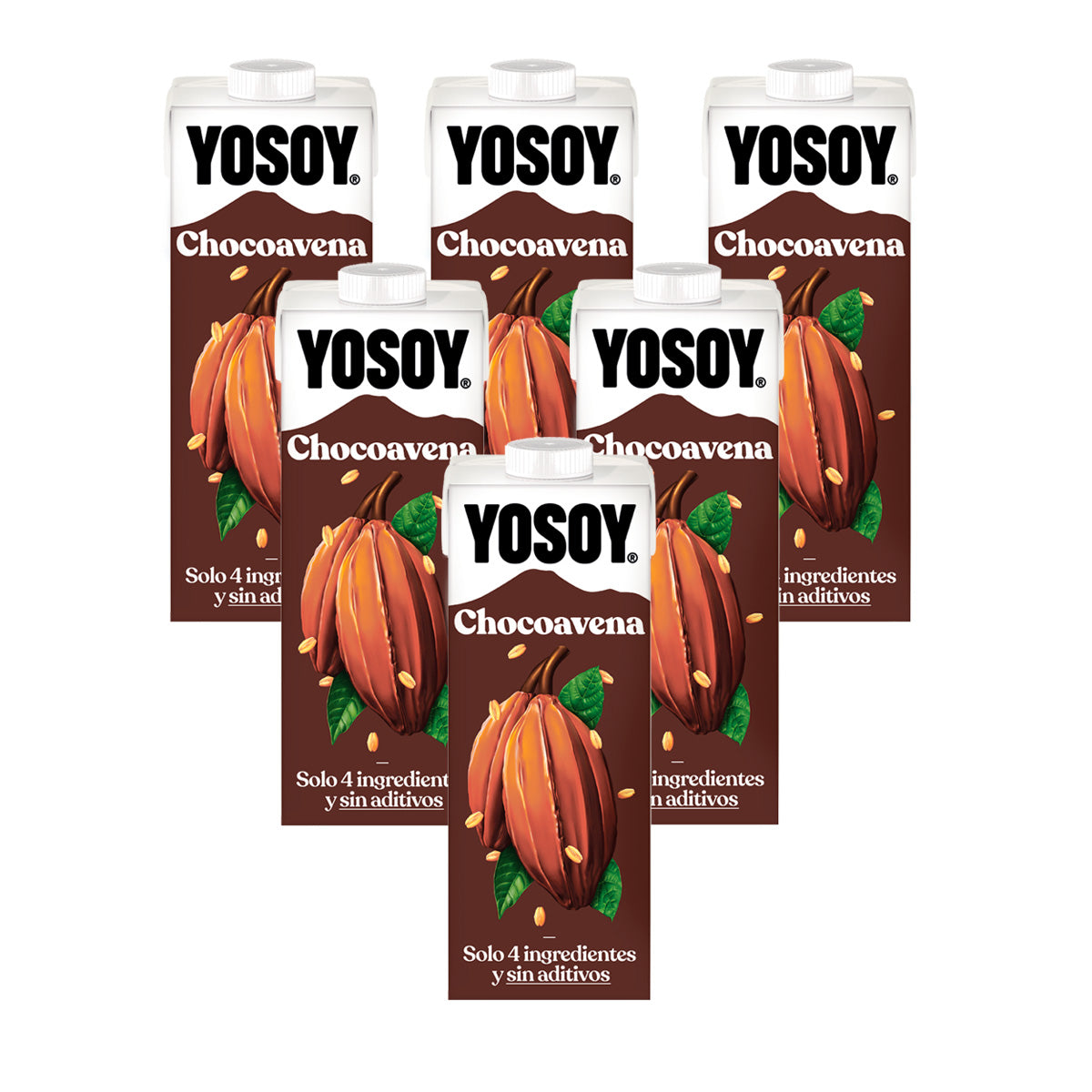 6-pack chokladdryck med havre YOSOY 1 l