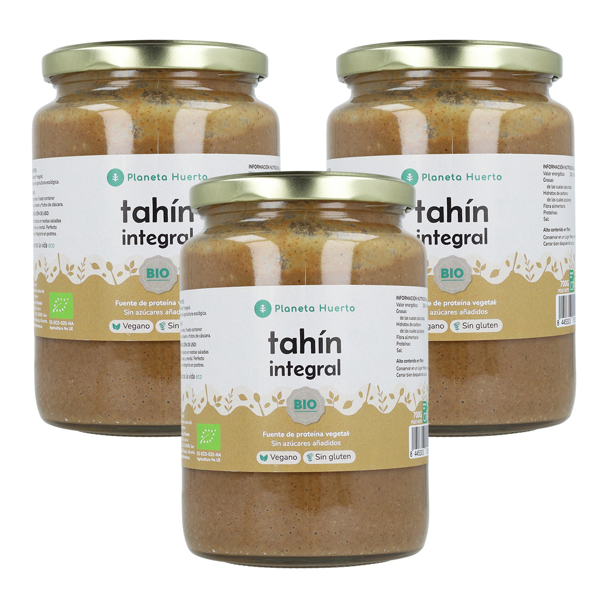 Pack 3x Tahin complet ECO Planeta Huerto 700 g