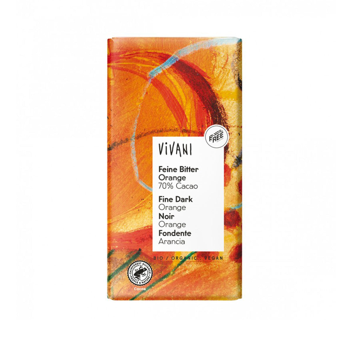 Zartbitterschokolade 70 % mit Orange BIO 80 g