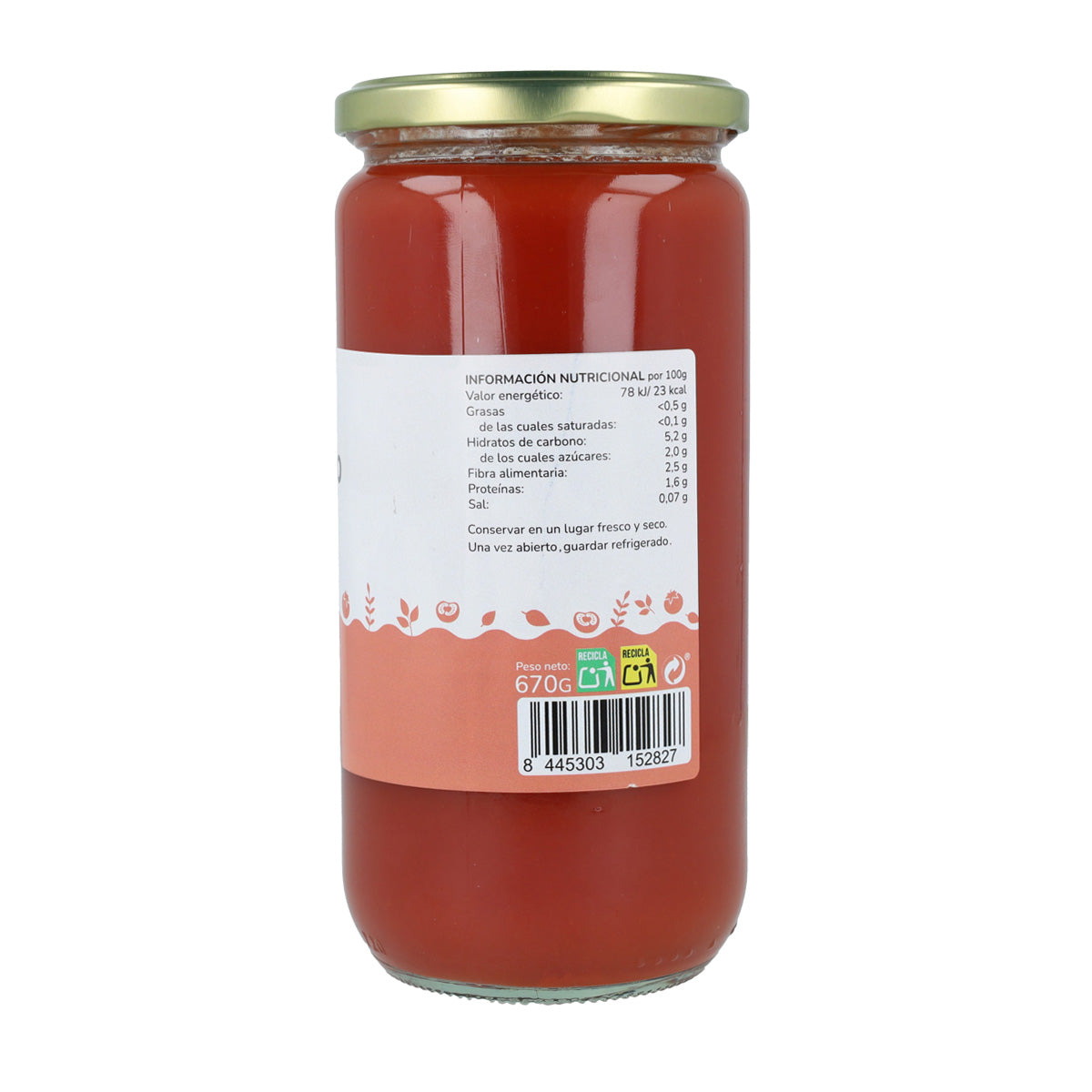 Geplette tomaat ECO Planeta Huerto 670 g