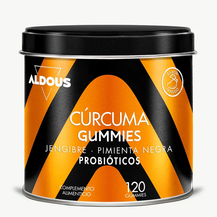 Turmeric with Ginger and Black Pepper + Probiotics Aldous Bio 120 Gummies