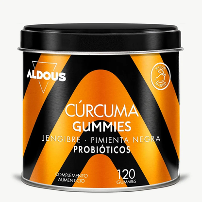 Turmeric with Ginger and Black Pepper + Probiotics Aldous Bio 120 Gummies
