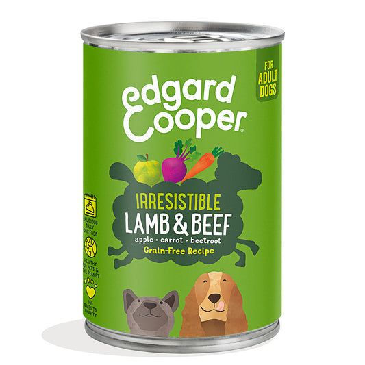 Våtfoder för hundar Lamm och nötkött Edgard & Cooper 400 g