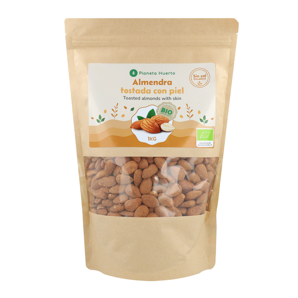 Gebrannte Mandeln mit Haut ECO Planeta Huerto 1 kg