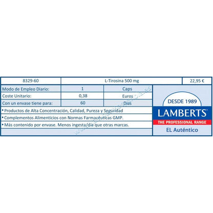 L-Tyrosine 500 mg Lamberts