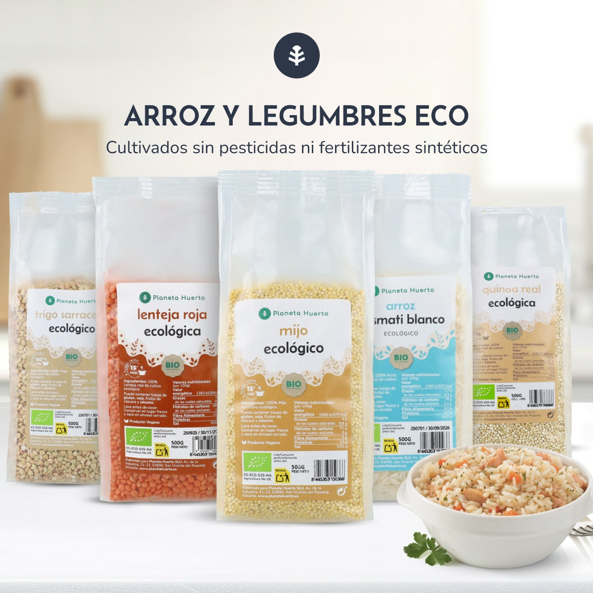 Röda linser ECO Planeta Huerto 2,5 kg