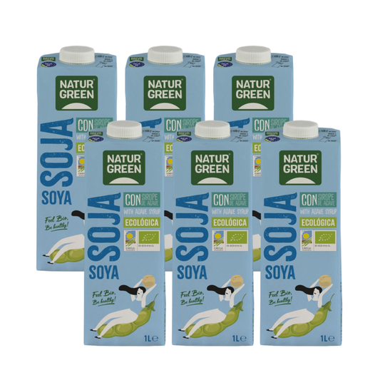 Packung Sojagetränk mit Agavensirup Bio NaturGreen 6 l