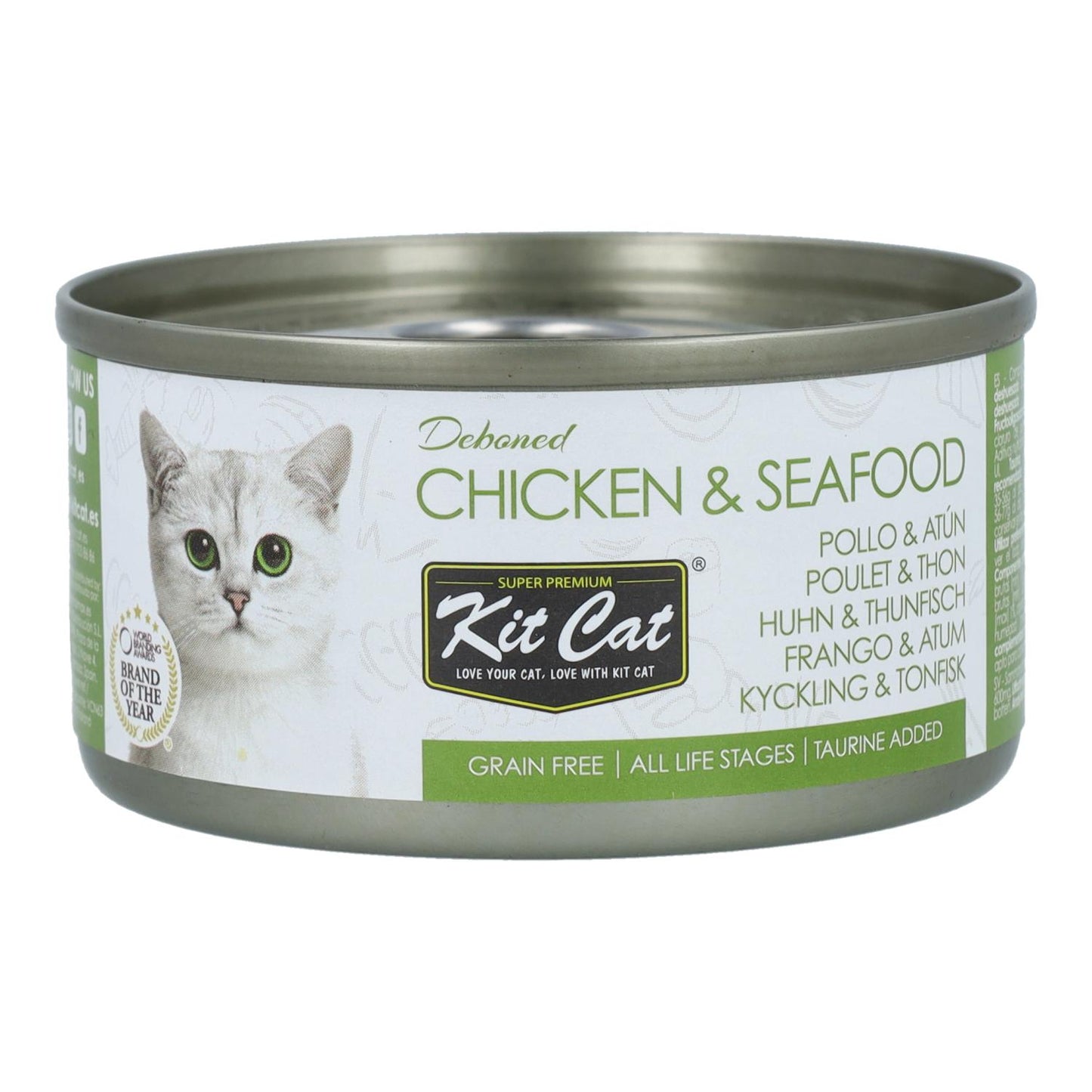 Kit Cat Lata Toppers - Poulet & Thon 80 g Nourriture humide pour chats en gelée