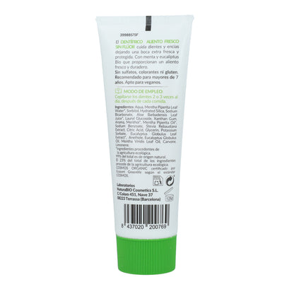 Dentifricio alito fresco menta senza fluoro HappyBio 75 ml