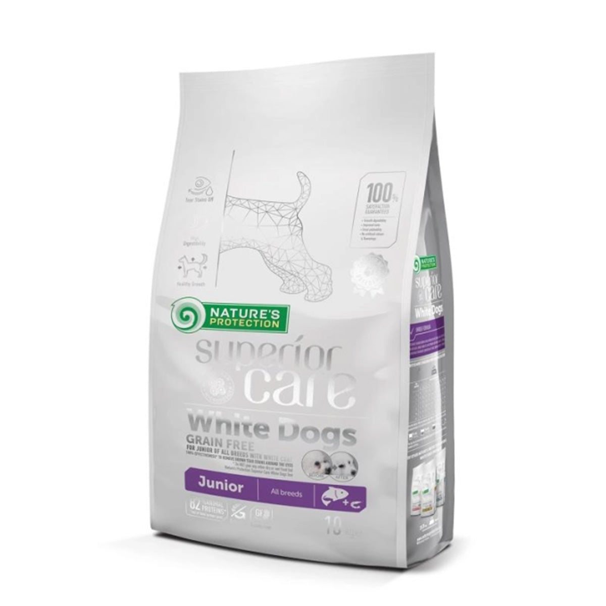 Nature's Protection White Dog Croquettes sans céréales Saumon chiots 1,5 kg