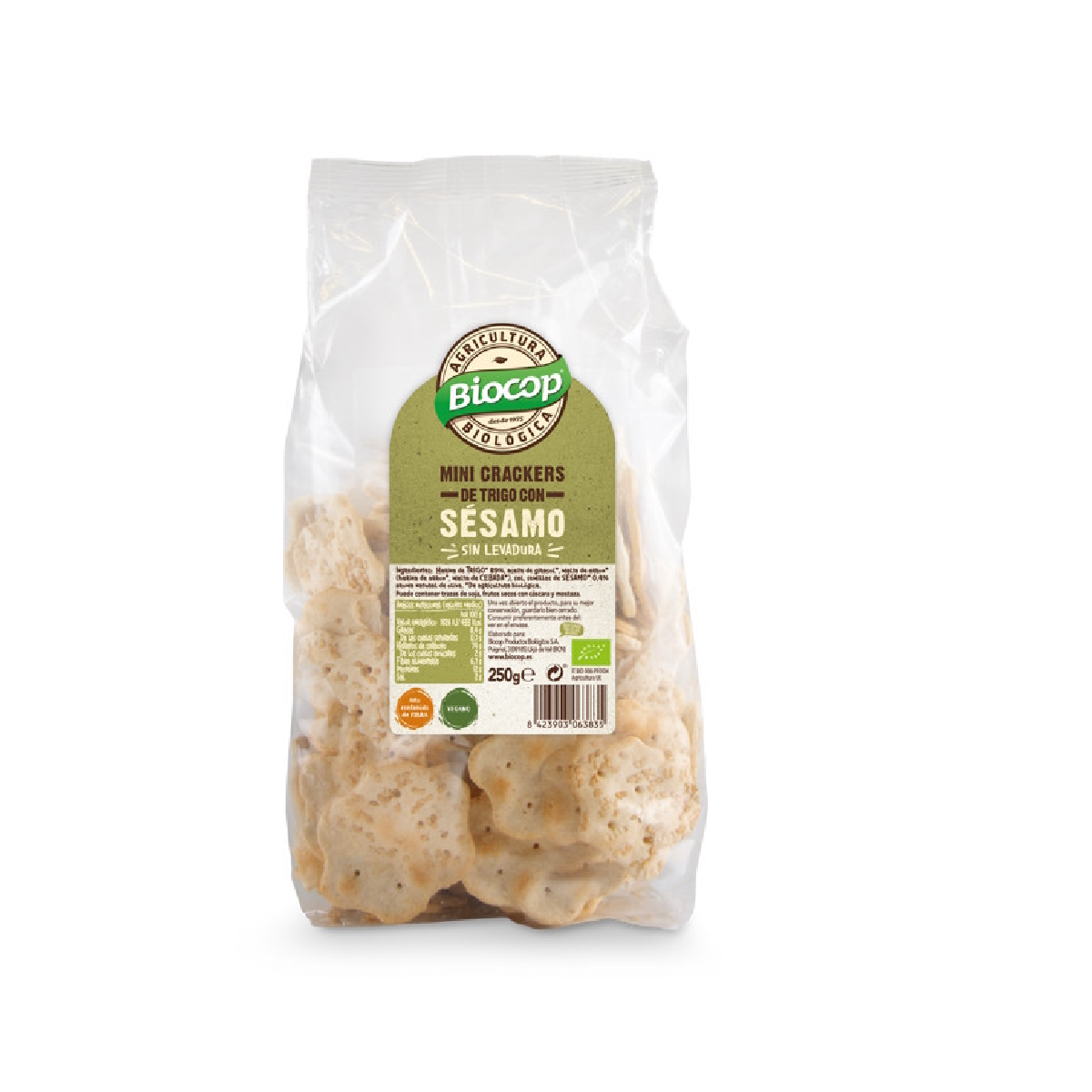 Mini-kakor av vete med sesam Biocop 250 g