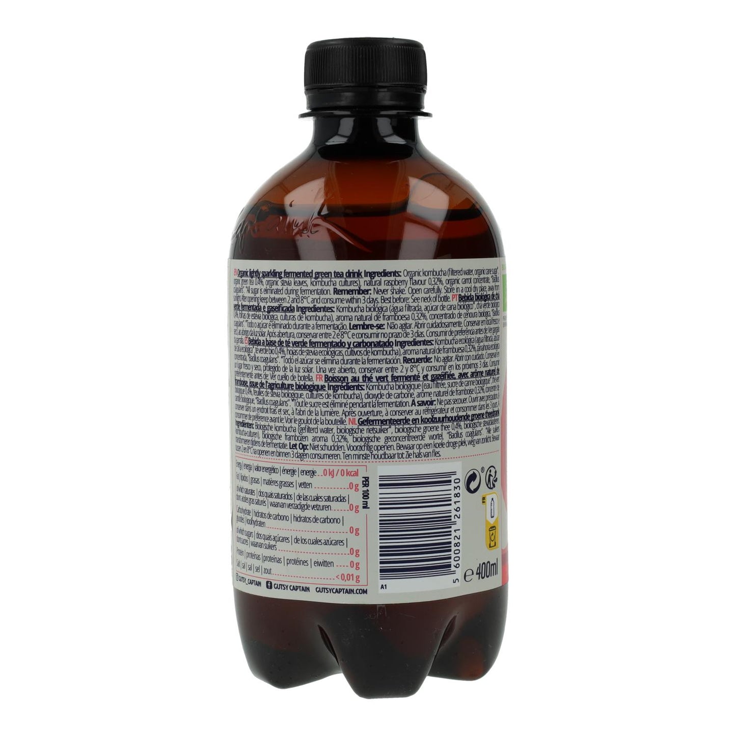 Captain Kombucha Zero Malina Bio 400 ml