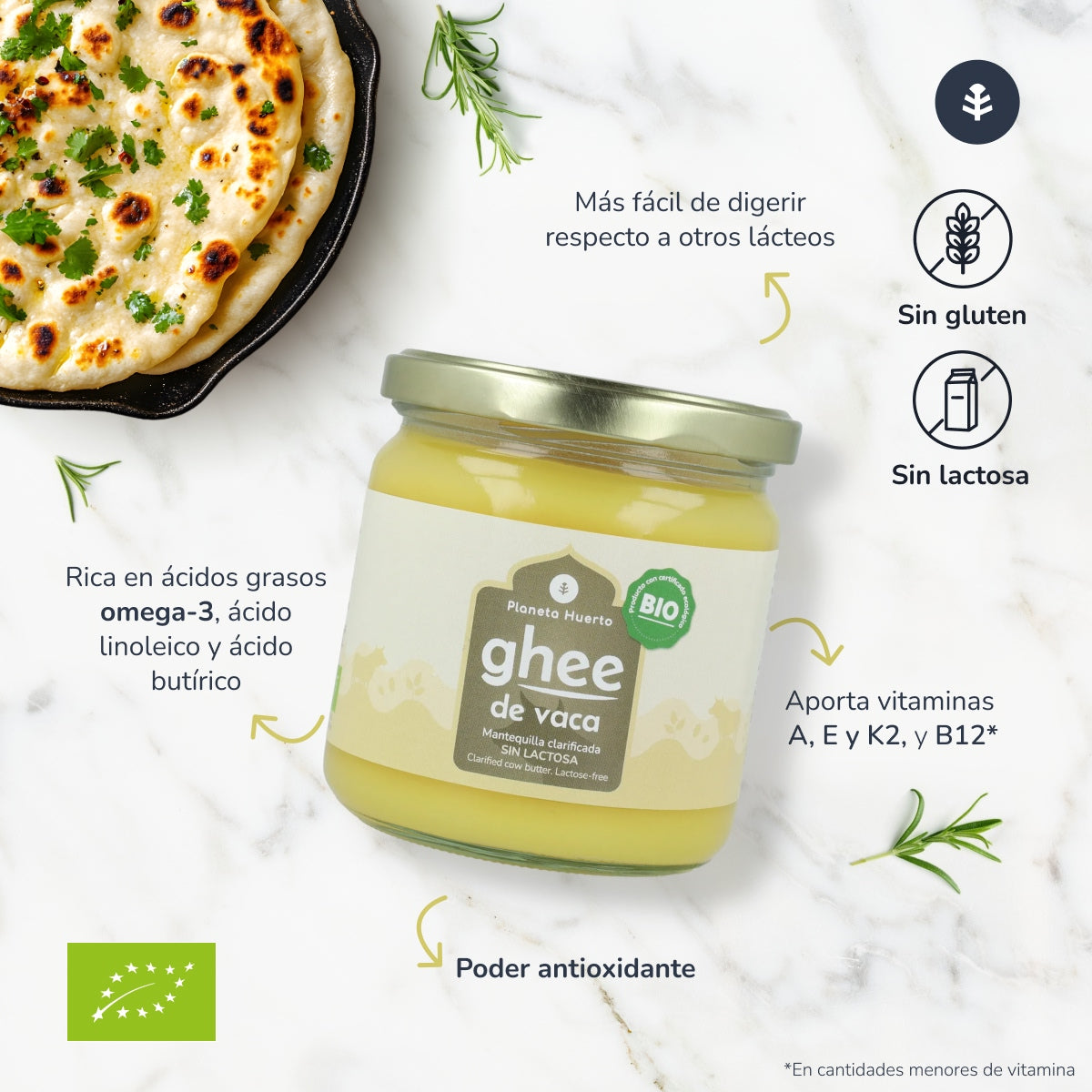 Pack 2x Ghee mantequilla clarificada ECO Planeta Huerto 500 g