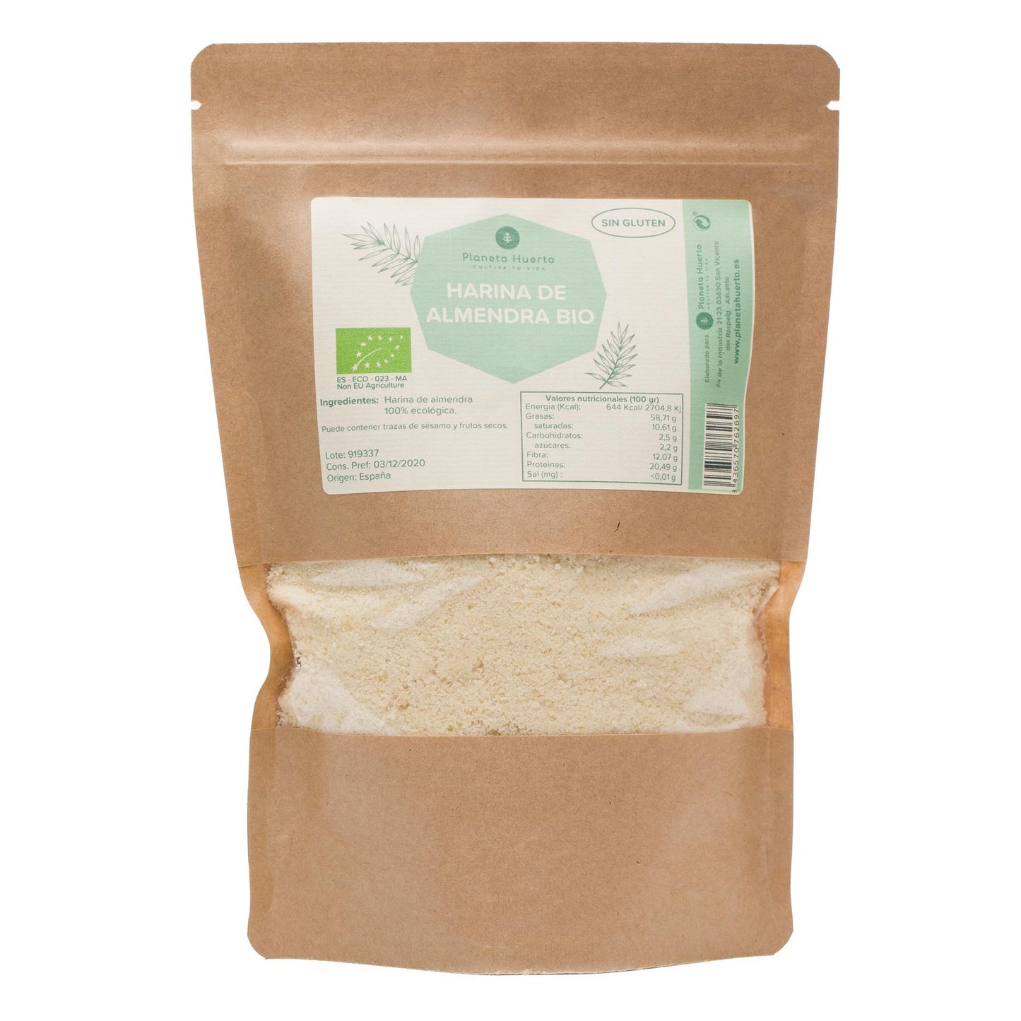 Gluten Free Almond Flour ECO Planeta Huerto 1kg