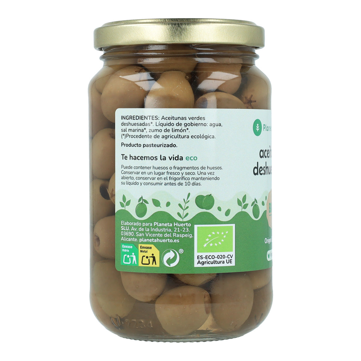 Confezione da 12 olive snocciolate Eco Planeta Huerto 335 g