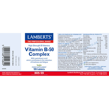 Complesso vitaminico B-50 Lamberts 120 compresse