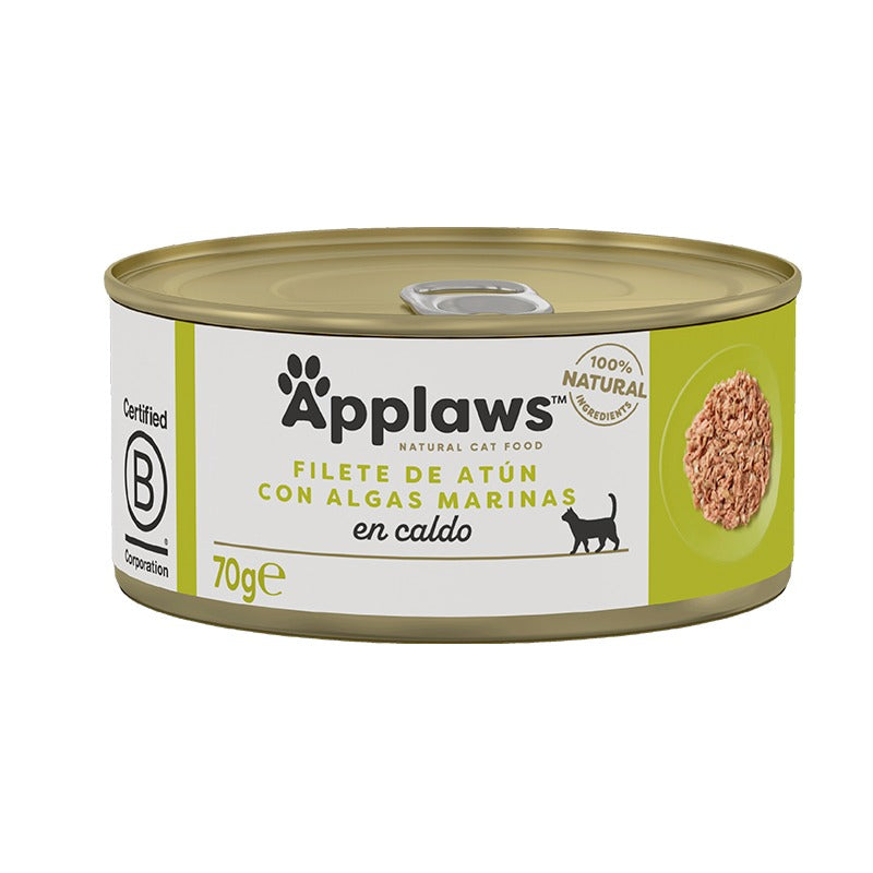 Applaws Cat Blikje Tonijn met zeewier 70 g Natuurlijke graanvrije natte kattenvoeding