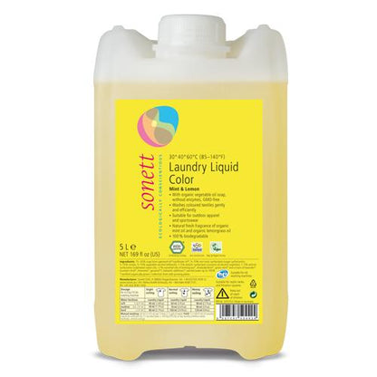 Detergente liquido per capi colorati Sonett 5 L