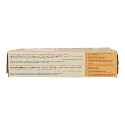 Biscuits bio pour la dentition au goût orange pour bébés Babybio 120 g