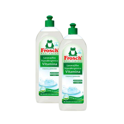 Pack 2 x 750 ml Lavavajillas hipoalergénico Frosch