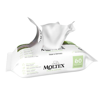 12er-Pack Moltex Pure & Nature Feuchttücher 60 Stück
