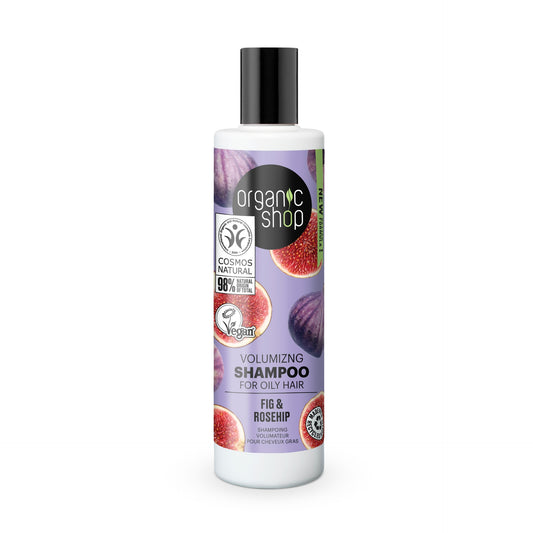 Shampooing volumateur pour cheveux gras à la figue et à l'églantier, 280 ml. Organic Shop