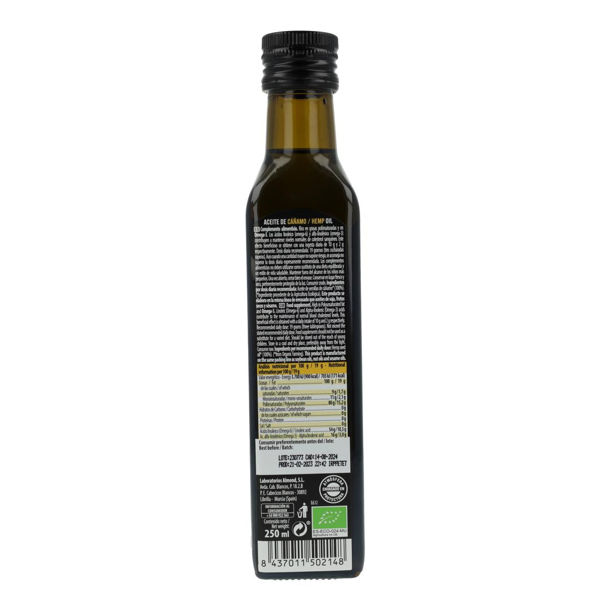 Ekologisk hampaolja, NaturGreen 250 ml